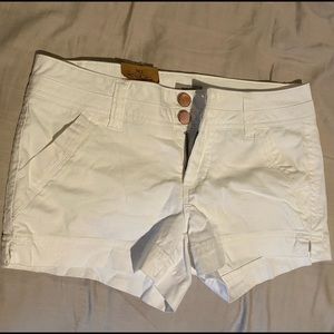 White Buckle shorts